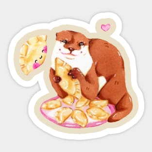 Otter loves her Pierogi! Sticker